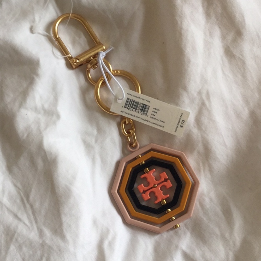 TORY BURCH Rotating Geo Key Ring/Charm - Picture 4 of 4